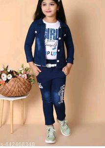 Girls' Denim Jacket Outfit