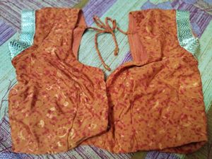 Red Paisley Print Saree