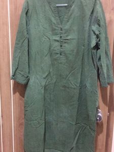 Green Cotton Kurta