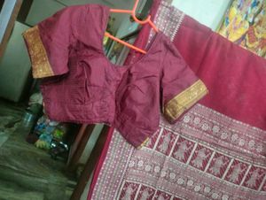 Cotton Soft Saree And Blouse.