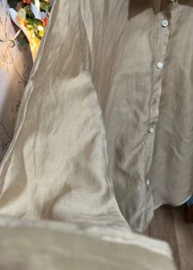 Beige Button-Down Top