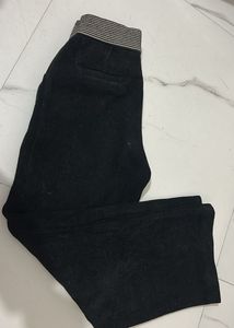 Black Wide Leg Pants (woolen)