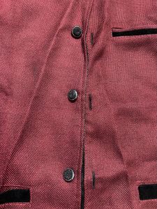 Maroon Ethnic Jacket , Size : M