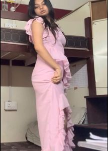 Pink Cutout Dress For Woman