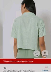 RIO Mint Green Crop Shirt