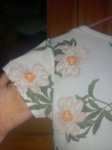 Floral White Top.