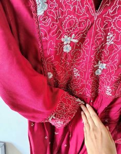 Beautiful Maroon Embroidered Top😍-sale!