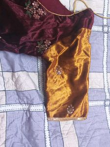 🆕 Elegant Maroon Velvet Lehenga Choli