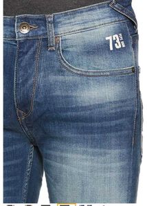 Stonewashesd Pepe Jeans With Distress Details