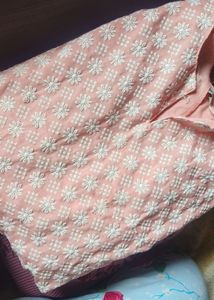 Peach Chinkari Kurti