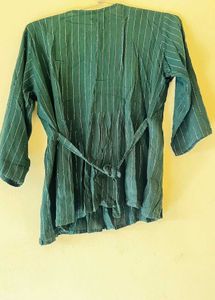 Embroidered Green Kurta