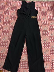 Elegant Black Sleeveless Jumpsuit