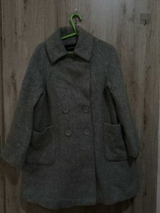 Warm Grey Overcoat Alpaca Feel