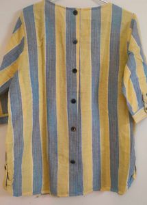 Stylish Striped Linen Top🌼🍃