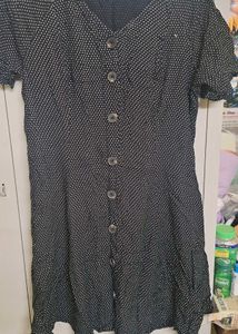 Polka Dot Button-Down Dress