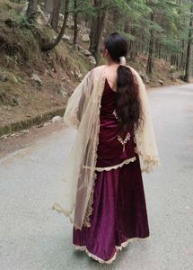 Velvet Sharara Set Without Dupatta