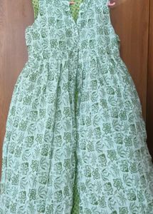 Green Floral Dress With Jacket