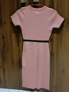 Pink Knit Bodycon Dress
