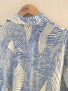 Vintage Blue Patterned Shirt
