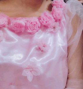 Pink Floral Party Gown