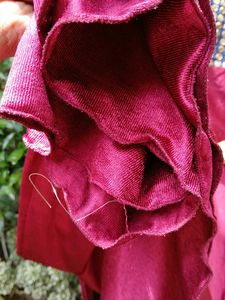 Girl&#39;s Burgundy Dress with Belt