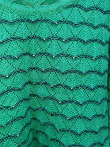 Green Knitted Two Piece Sweater/ Top
