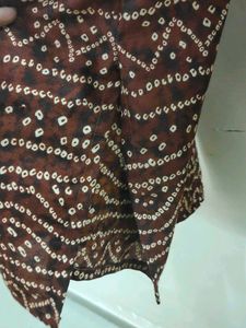 Short Kurti With Handmade Earrings