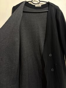 Elegant Black Long Cardigan shrug