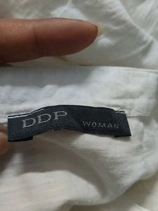 White Button Down Long Sleeve Top