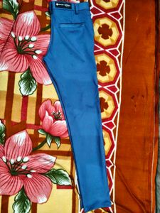 Blue Casual Pants
