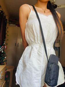 White Short Jumpsuit