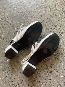 White Slingback Flats