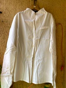 White Chinese Neck Shirt