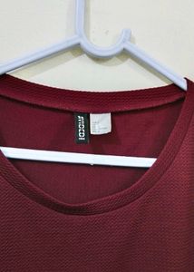 Maroon Crop Top