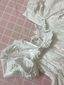 White Puff Sleeve Top