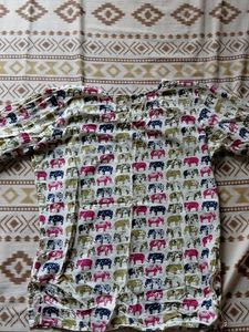 Elephant Print Top For GenZ