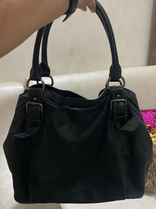 Prada Black Leather Tote Bag
