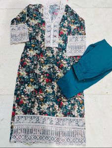 Trending Pakistani lace work suit