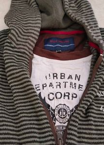 Striped Womens Hooded Sweater