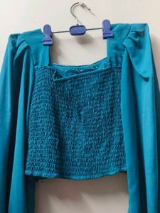 Crochet Puff Sleeve Top