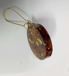 Real Rose Preserved Circle Earrings