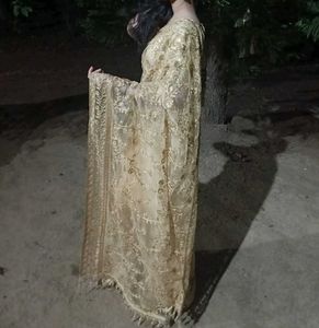 Elegant Gold Saree
