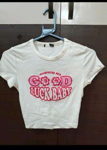 Good Luck Baby Crop Top ( It's Backless 🤫)