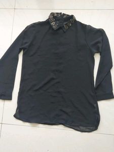 Elegant Black Top with slip