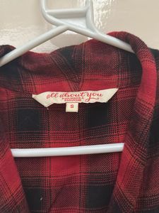 Red Plaid Sleeveless Dress