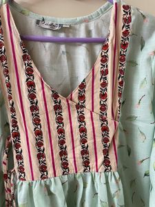 Mint Green Angharkha Top