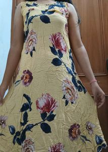 Yellow floral frock