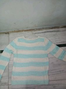 Striped Knit Sweater &amp; Jeans Outfit