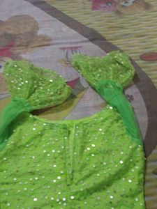Green Embellished Blouse