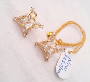 925 Silver Hallmarked Studs With Gold Polish